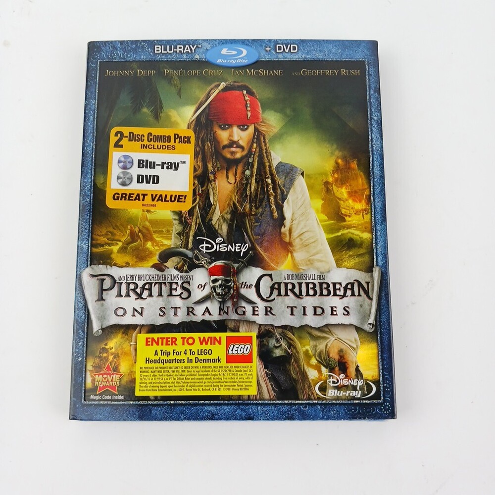 Pirates of the Caribbean: On Stranger Tides Blie Ray And DVD New Sealed